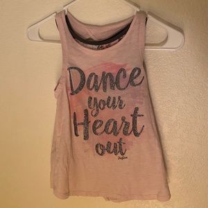 Flowy tank top with built in sports bra
